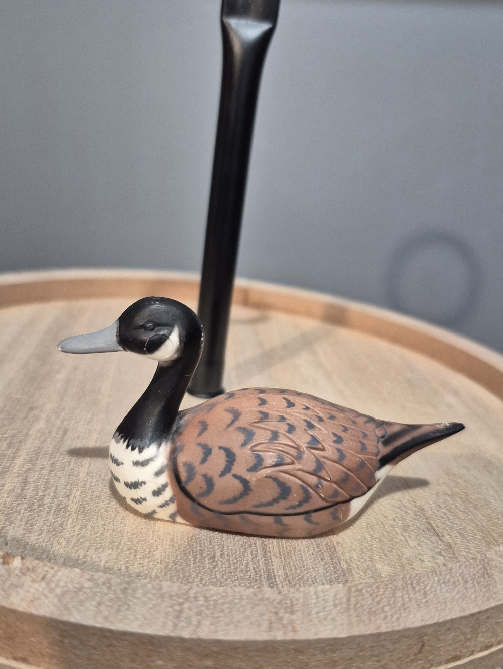 Vintage Enesco 1980s Canada Goose Resin Figurine Mini 3.25inches